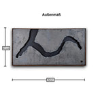 Reliefgemälde "Geiranger" (Original, gerahmt) 40x80 cm