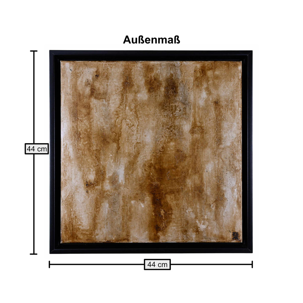 Gemälde "Liquid Decay I" (Original, gerahmt) 40x40 cm