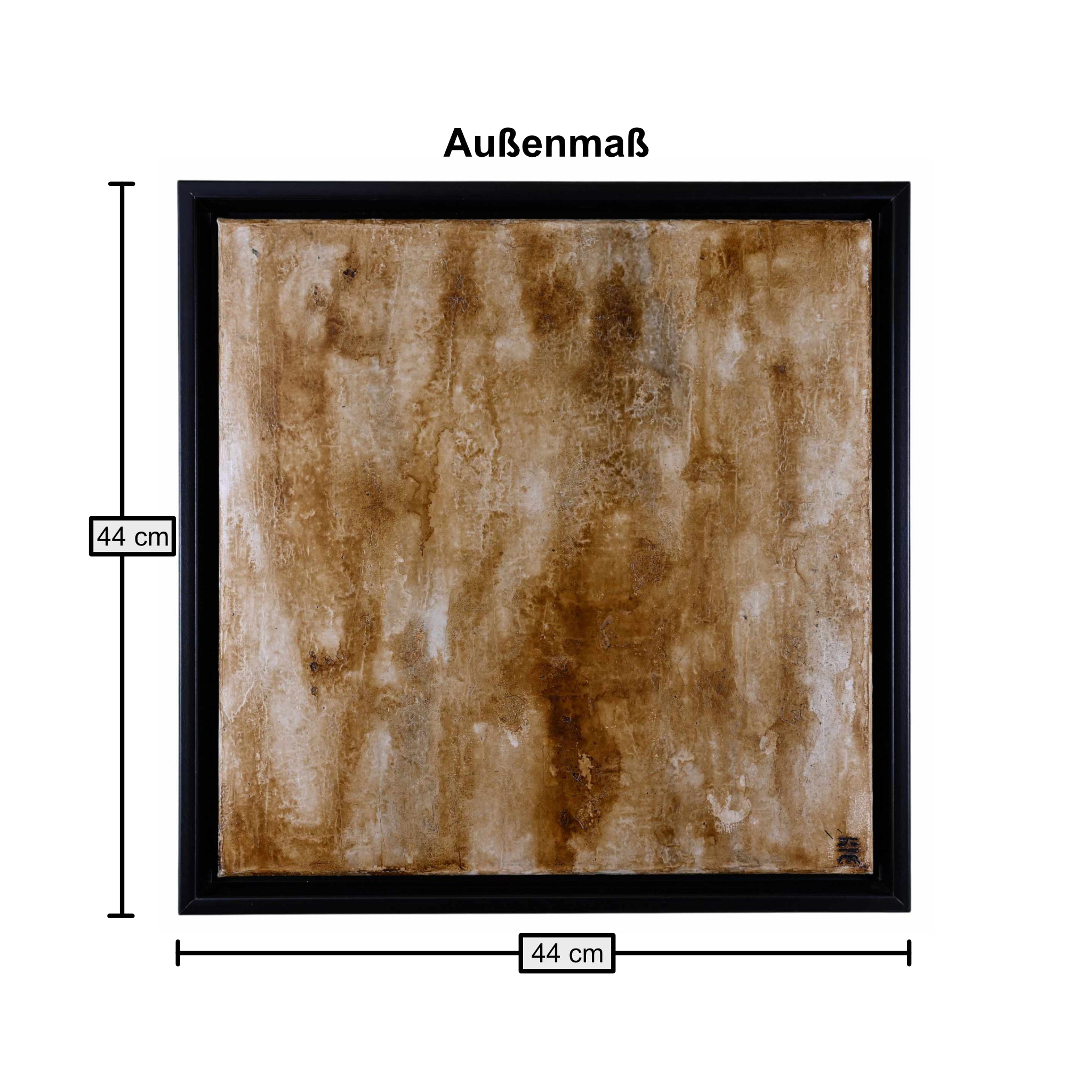 Gemälde "Liquid Decay I" (Original, gerahmt) 40x40 cm