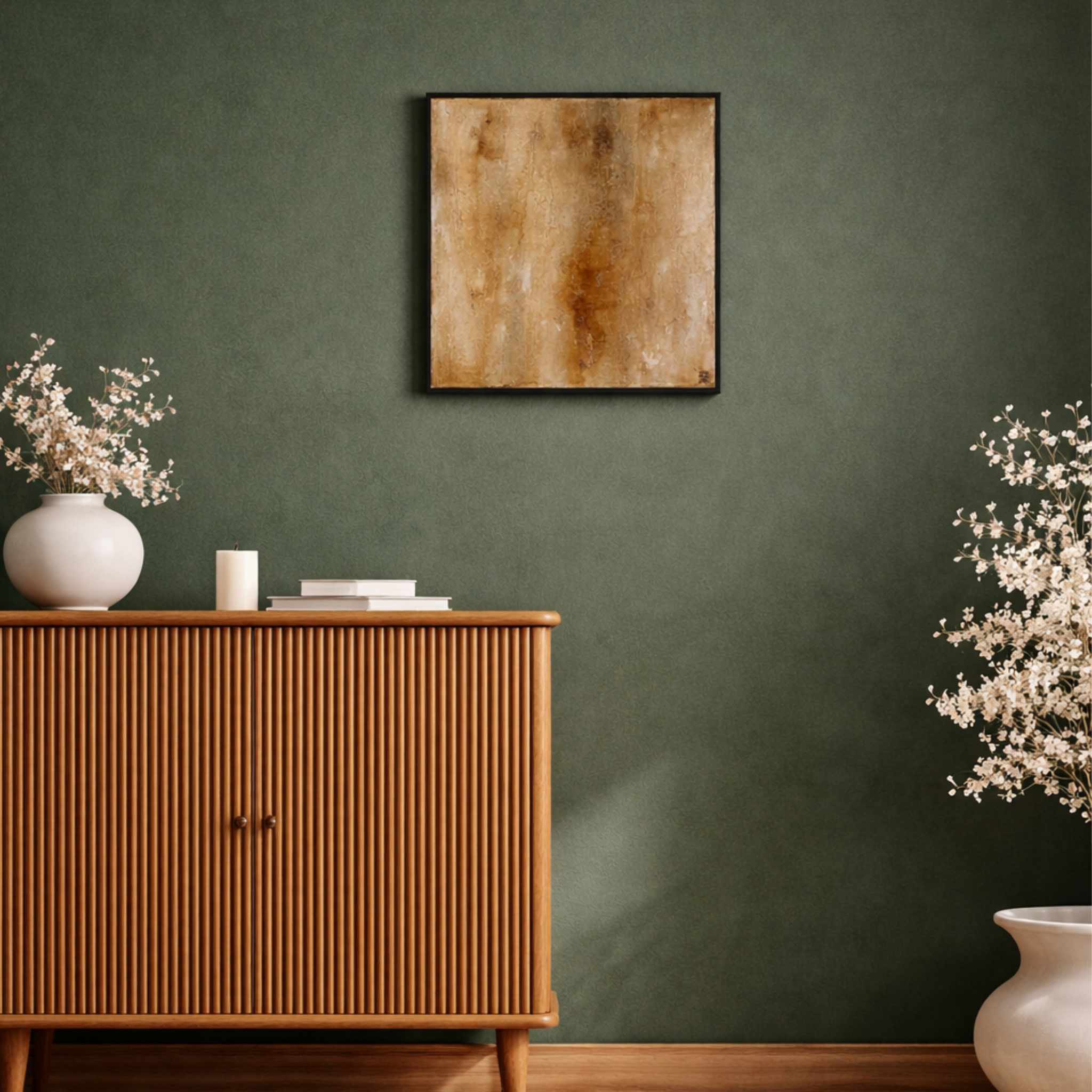 Gemälde "Liquid Decay I" (Original, gerahmt) 40x40 cm