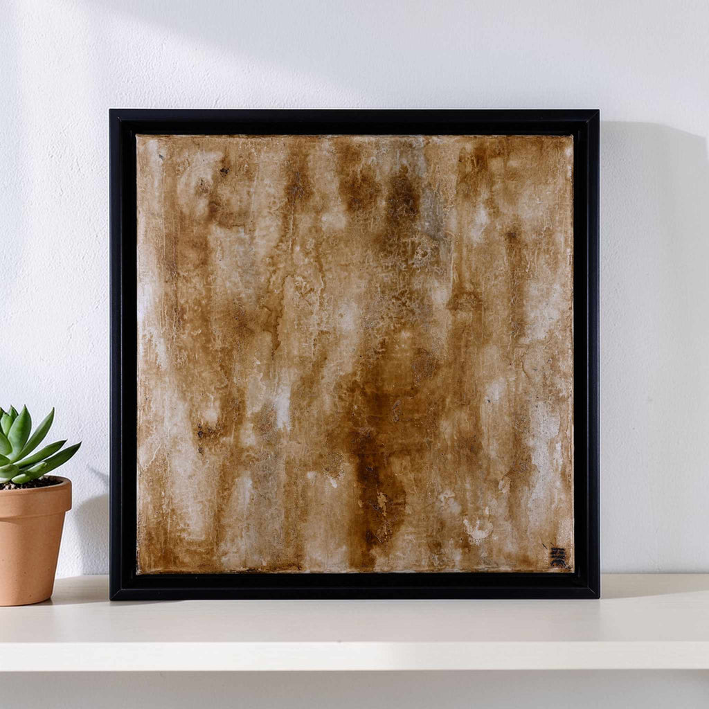 Gemälde "Liquid Decay I" (Original, gerahmt) 40x40 cm