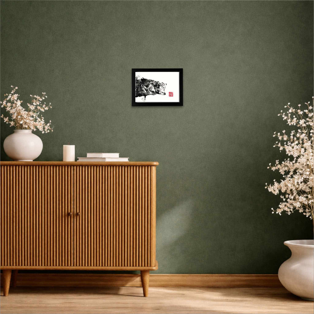 Limitierter Kunstdruck "Wolfsbarsch" Din A5