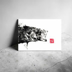 Limitierter Kunstdruck "Wolfsbarsch" Din A5