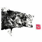 Limitierter Kunstdruck "Wolfsbarsch" Din A5